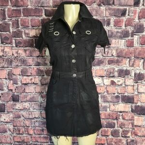 Stylish Black Denim Dress